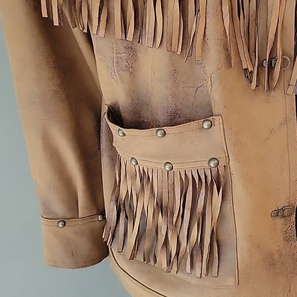 Free People We The Free Knox Vegan Fringe Leather Jacket - Picture 6 of 16